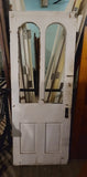 Antique 1840s Double Arched Glass "Tombstone" Door