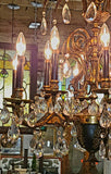 Beautiful Black & Brass Vintage Regency Styled Spanish Chandelier with Crystals