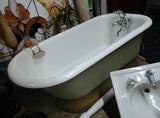Vintage 1930's Era Cast Iron Pedestal Bath Tub