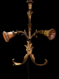 Exquisite Vintage Gilt Cast Bronze Light Sconce