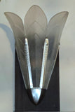 Pair of Art Deco Cast Glass Palm Leaf Sconces by Sabino