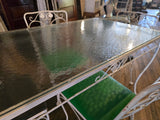 1950s Vintage Iron Patio Dining Table & 4 Chairs