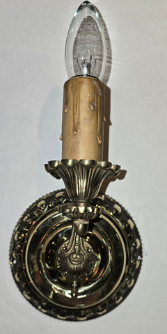 Vintage Single Brass Light Sconce