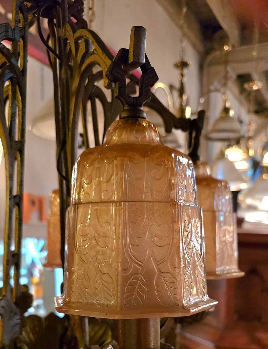 Vintage Art Deco Chandelier - Restored – Toledo Architectural Artifacts ... - Shopping Online Art Deco Artifacts