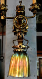 Vintage Cast & Wrought Bronze Dragon Sconce
