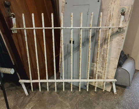 Vintage Section of Fence with White Paint