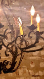 Large Vintage 8 Light Wrought Iron Chandelier