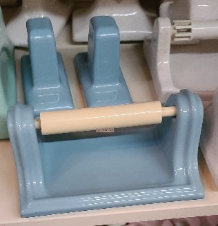 Vintage Dresden Blue Towel Bar Ends & Toilet Paper Holder