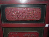 Pair of Decorative Antique Red Lacquered Panels from China