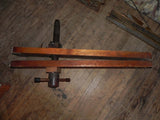 Large Early Vintage Wood Clamp with Turned Wood Screw 1860's - 1880's