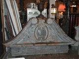 1860's Antique Building Pediment in Zinc with Cast Iron Urn Finial