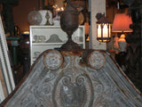 1860's Antique Building Pediment in Zinc with Cast Iron Urn Finial