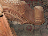 Pair of Large Hand Carved Mahogany Corbel with Grapes
