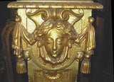 Antique Pedestal with Carved Faces...possibly by Herter Brothers