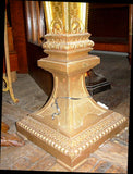 Antique Pedestal with Carved Faces...possibly by Herter Brothers