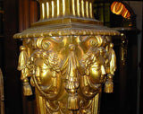 Antique Pedestal with Carved Faces...possibly by Herter Brothers