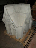 Pair of Large Vintage Terra Cotta Finial Caps from a School