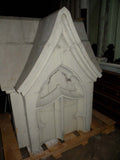Pair of Large Vintage Terra Cotta Finial Caps from a School