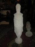 Large Cast Stone Garden Finial in the Classical Style with Pineapple Top & Swags