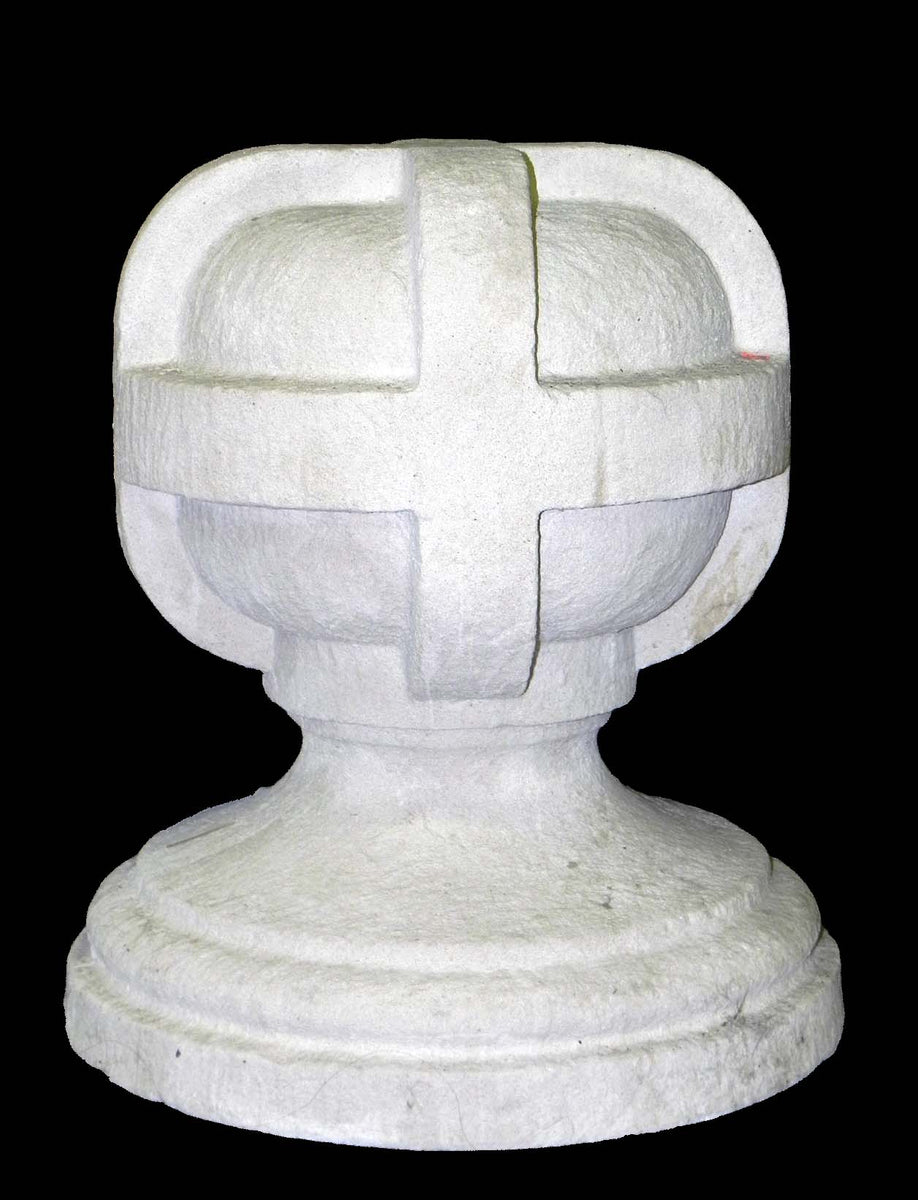 Pair of Large Mission Prairie Arts & Crafts Styled Cast Stone Finials