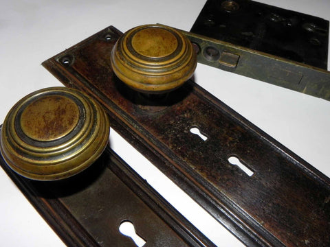 Early Antique Double Skeleton Key Entry Set by Corbin
