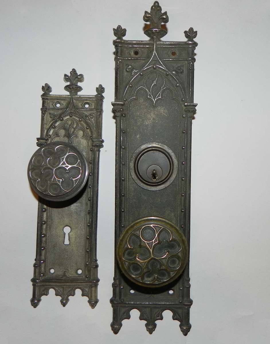 Cast Bronze 1905 Antique Entry Hardware 