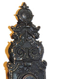 Large Antique Entry Thumb Paddle Hardware Set in Cast Bronze with Griffins