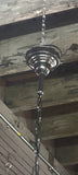 Pair Vintage Art Deco Skyscraper Schoolhouse Pendant Light Fixtures