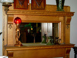 Restored Vintage Arts & Crafts Vintage Fireplace Mantel in Quarter Sawn Oak