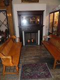 Late 19th early 20th Century Full Fireplace Mantel with Fluted Columns & Carved Detailing