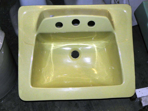 Vintage Crane "Marcia" Counter Sink in Yellow.
