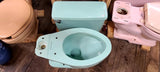 Vintage MCM American Standard Ming Green Elongated Cadet Toilet