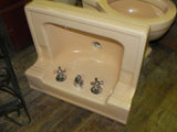 Vintage Standard Shelf Back Wall Sink in Fawn Beige
