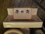 Vintage Standard Shelf Back Wall Sink in Fawn Beige