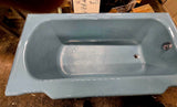 Vintage MCM Dresden Blue Pembroke Tub, Lowboy Elongated Toilet & Shelf Back Wall Sink