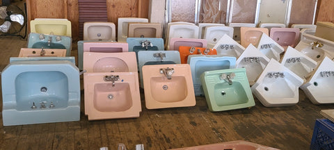 Large Selection of Vintage Counter & Wall Sinks