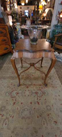 Antique Art Nouveau Styled Quarter Sawn Oak Table