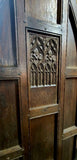 Early 20th C Carved Oak Gothic Tudor Arched Door with Hardware