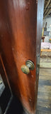 Early 20th C Carved Oak Gothic Tudor Arched Door with Hardware