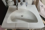 Vintage 1937 White Art Deco "Neuvogue" Pedestal Sink by Crane