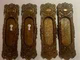 Antique Yale & Town Cast Brass "Hertford" Pattern Pocket Door Hardware