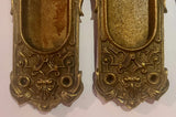 Antique Yale & Town Cast Brass "Hertford" Pattern Pocket Door Hardware