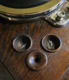 Impeccable Quarter Sawn Oak Gothic Styled Antique Kimball Phonograph
