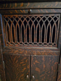 Impeccable Quarter Sawn Oak Gothic Styled Antique Kimball Phonograph
