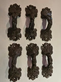 Antique Cast Iron Civil War Era Leaf Drawer Pulls