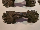 Antique Cast Iron Civil War Era Leaf Drawer Pulls