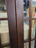 Antique Pine Swinging French Doors w Antique Wavy Glass