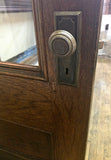 Early 1900s Oak Entry Door with Egg & Dart Molding