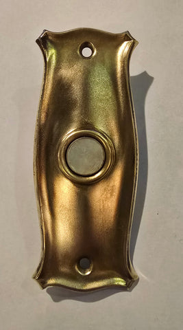 Vintage Russel Erwin "Manhattan" Pattern Brass Doorbell