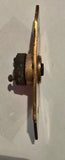 Vintage Arts & Crafts Brass Plate Complete Electric Doorbell